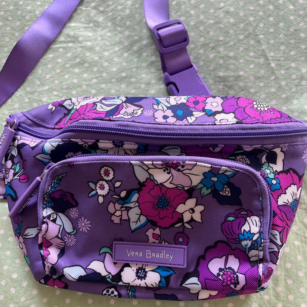 New Vera Bradley Purple and Pink Floral Crossbody Bag